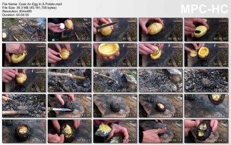 فیلم آموزش طرز پختن تخم مرغ در داخل سیب زمینی