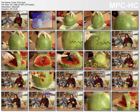 فیلم آموزش طرز تهیه سبد میوه - هندوانه